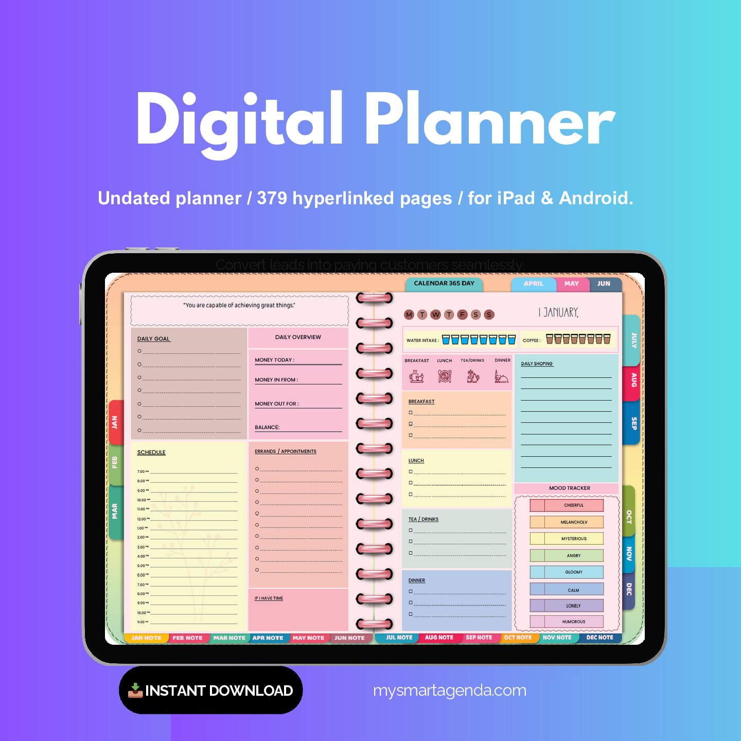 Undated Daily Planner